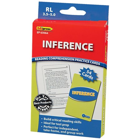 EDUPRESS Reading Comprehension Practice Cards, Inference (RL 3.5-5.0) TCR63064